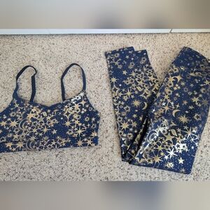 Fabletics Morgan Iridescent Low Impact Sports Bra & Define PowerHold® Legging